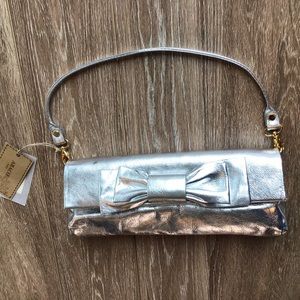Abaco Paris Silver bow evening bag / clutch